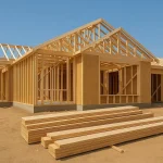 residential home-construction wood frame lumber